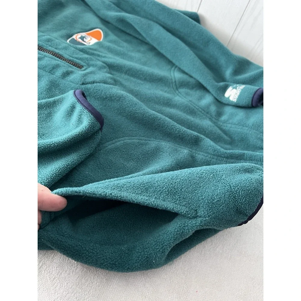 VTG Starter Pro Line Miami Dolphins Fleece Pullover 1/2 Zip Mens Medium Green